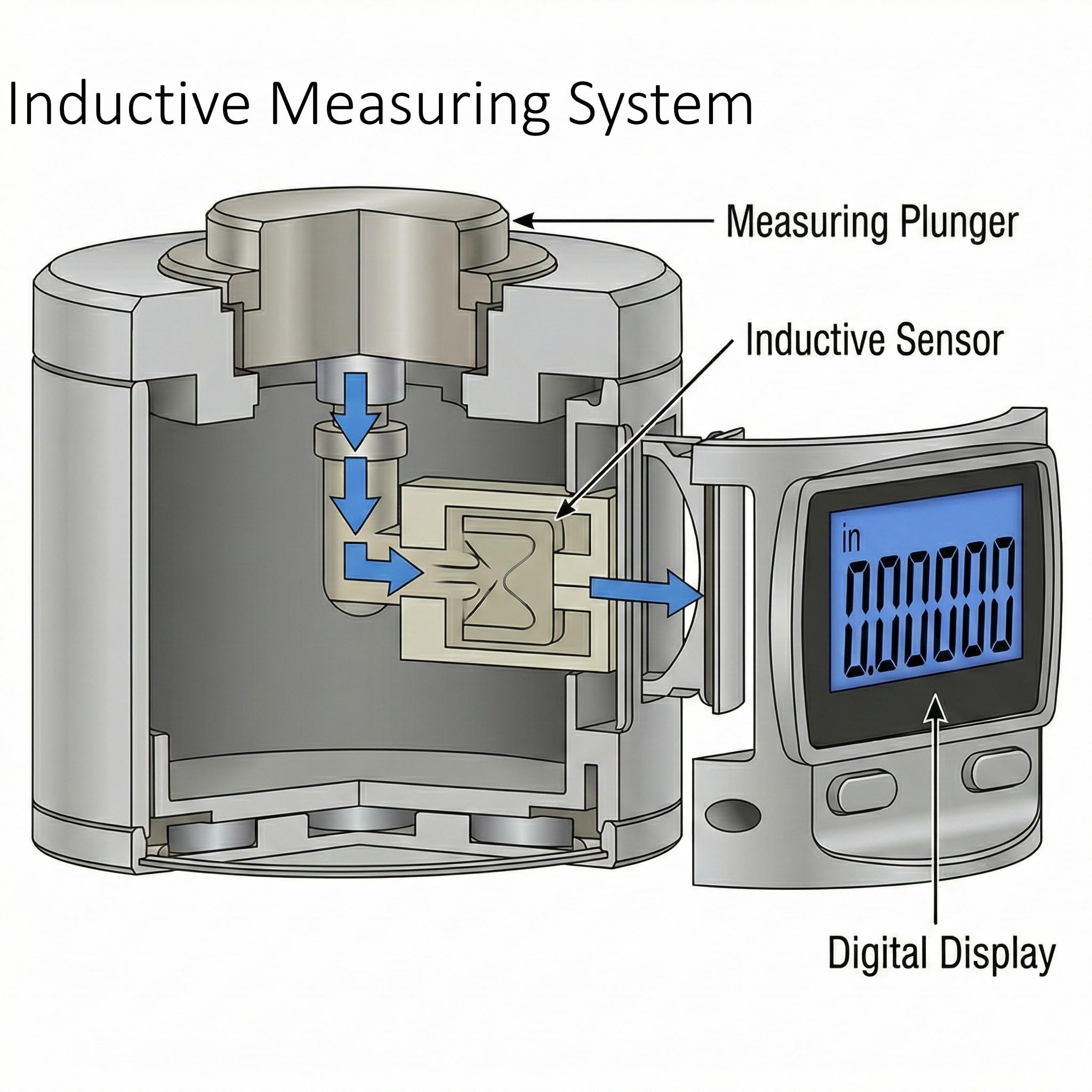 Accusize Industrial Tools IP65 - Presetter magnético digital electrónico de altura, 2" x 0", en/mm, 0805-4016