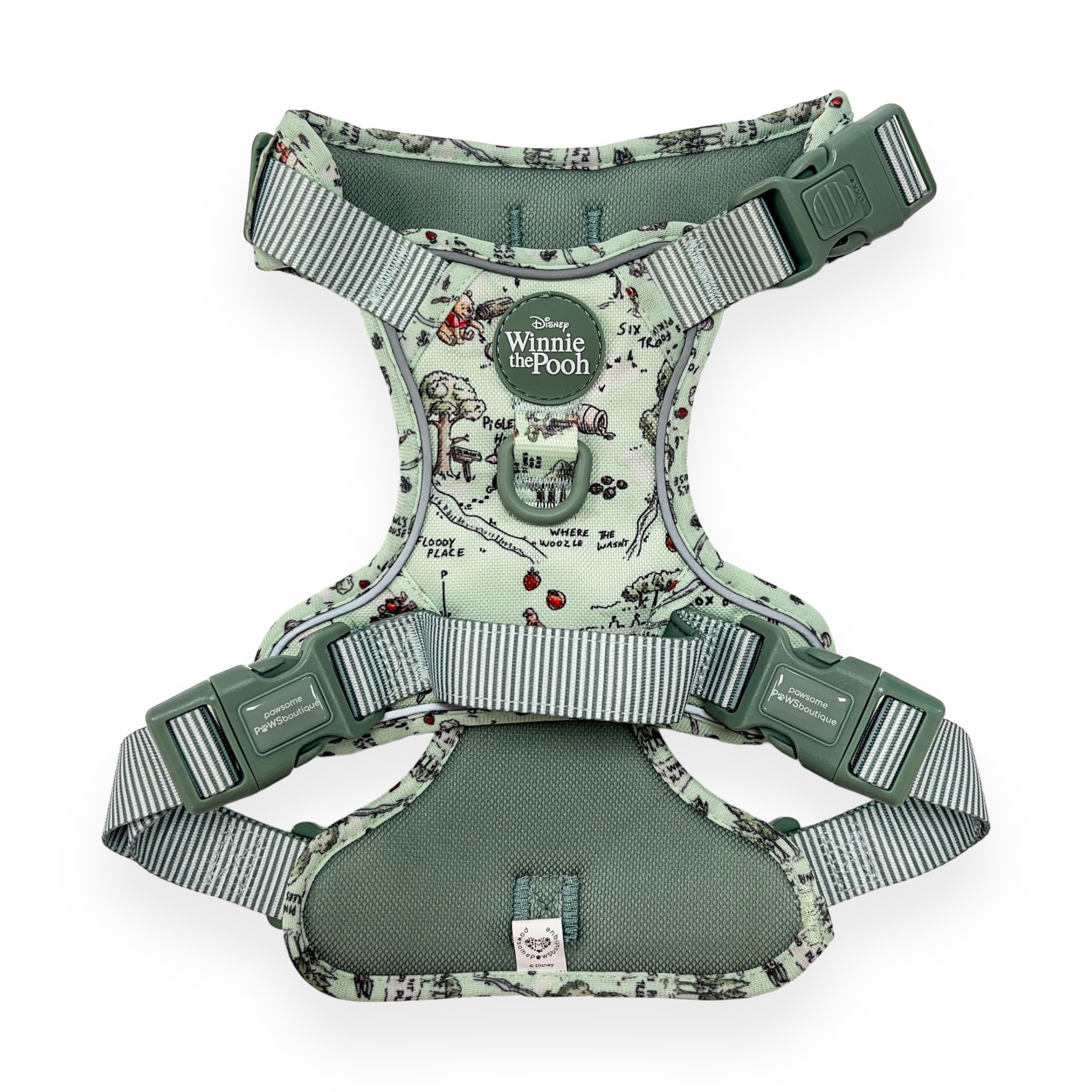 Pawsome Paws Boutique Aker Woods Hundegeschirr, robust, verstellbar, Disney-Design, kein Ziehen, mit reflektierendem Rand und Stabiler Schnalle, 100 Stück