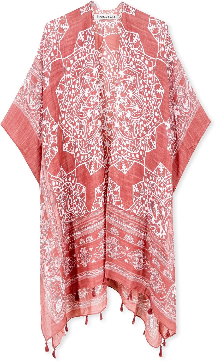 Breezy Lane Kimonos for Women Swimsuit Coverups Beach Cover Up Swimwear Cardigan Summer - Image 5