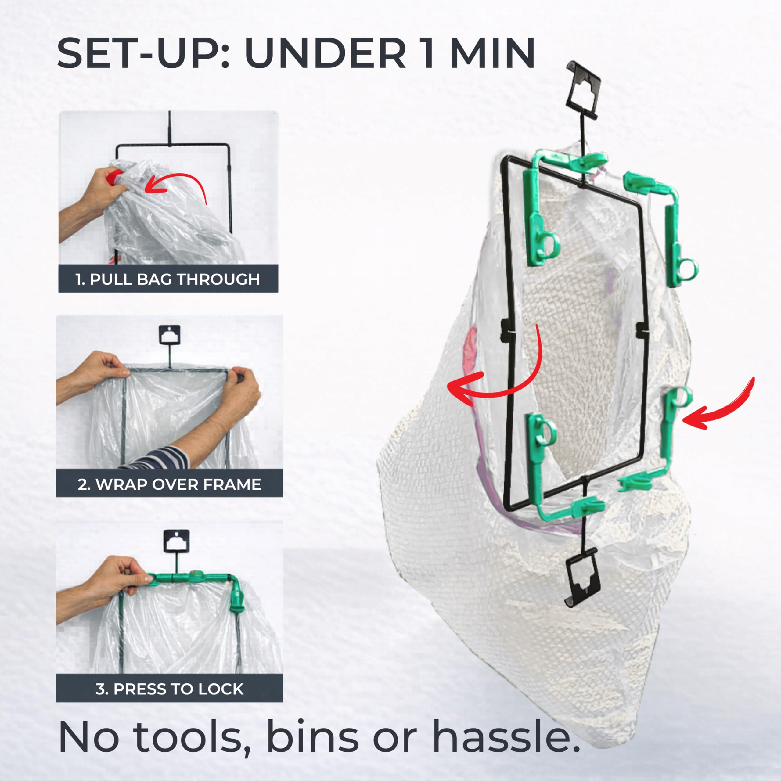Support De Sac Poubelle Pliable Portable - Cadre Métallique Solide Avec Étagère, Idéal Intérieur Extérieur, Camping, Pique-nique, Barbecue