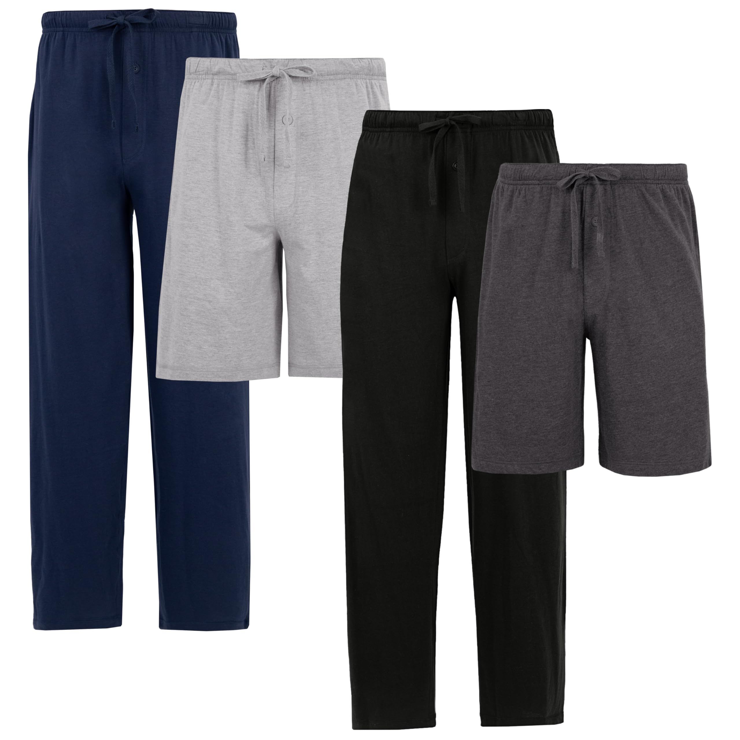fruit of the loom Men's Sleep Pajama Pants and Shorts, 4-pack-picture-46