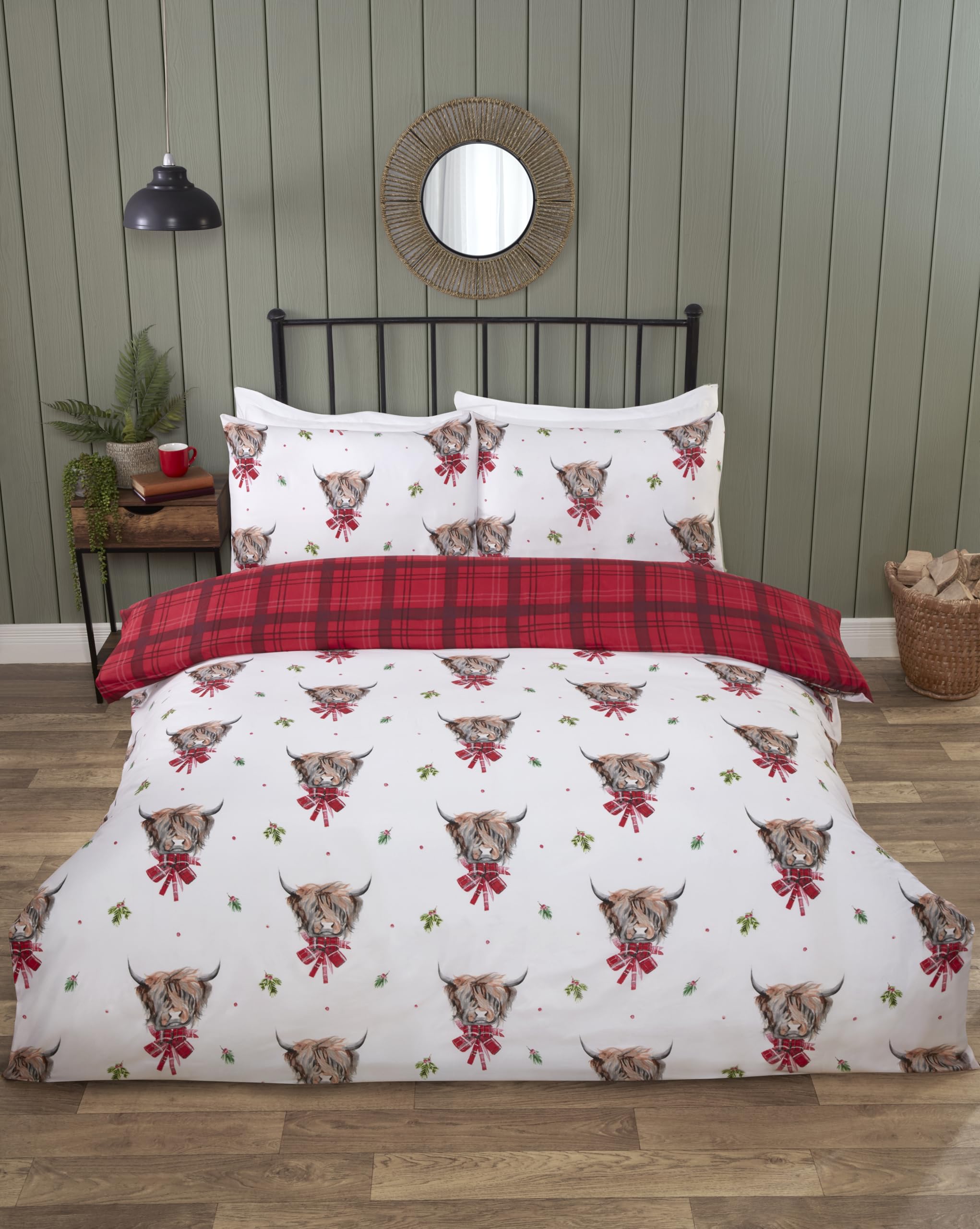 Rackhams White Highland Cow Duvet Cover Set - Single
