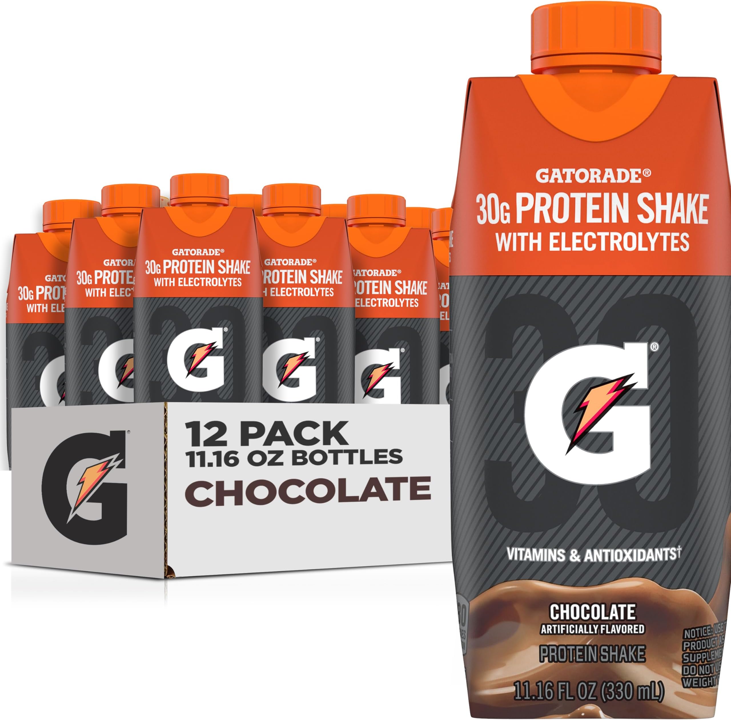 Gatorade Super Shake, Chocolate, 30g Protein, 11.16 fl oz