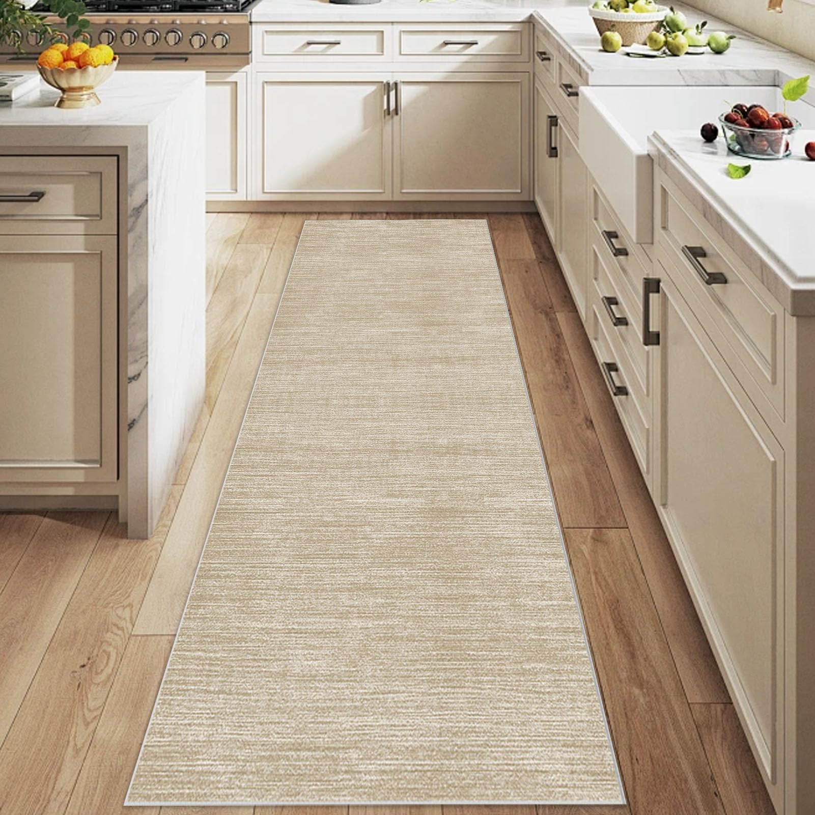 Nqexivo Runner Rugs for Hallway 50 x 130 cm Washable Kitchen Runner Rugs Non Slip Carpet Kitchen Bedroom Bedside Dining Room Office Indoor Low Pile Carpets