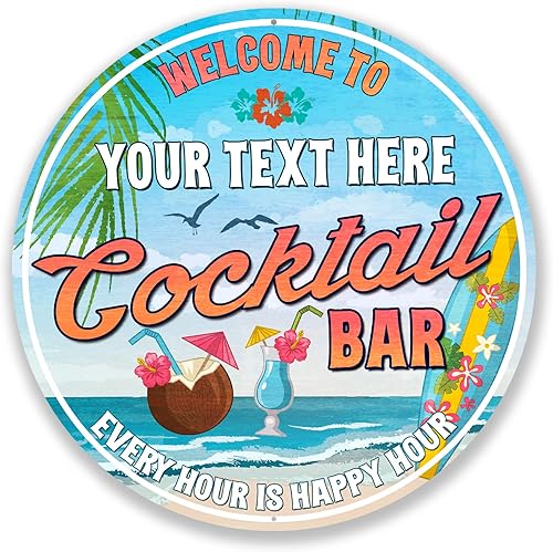 Miniatura 13 de Letrero personalizado para bar y parrilla en el patio trasero, letrero de bar, decoración de pared, letrero tropical, arte de pared de playa, placa