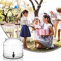 Vista 5 de 5 Gallon Water Jug Dispenser Base with Spout for 3 to 5 Gallon Bottle Plastic Water Jug Holder Containers for Stand or Countertop(Clear)