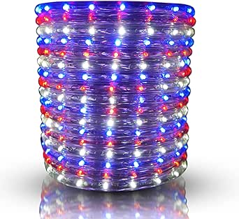 Amazon.com: Peng Lights LED Patriotic Rope Lights connectable Flexible ...