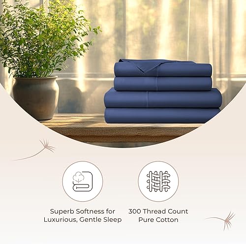 Miniatura 6 de Juego de sábanas 100% algodón orgánico tamaño Queen - Sábanas de cama orgánicas certificadas GOTS con bolsillos profundos, 300 hilos y tejido