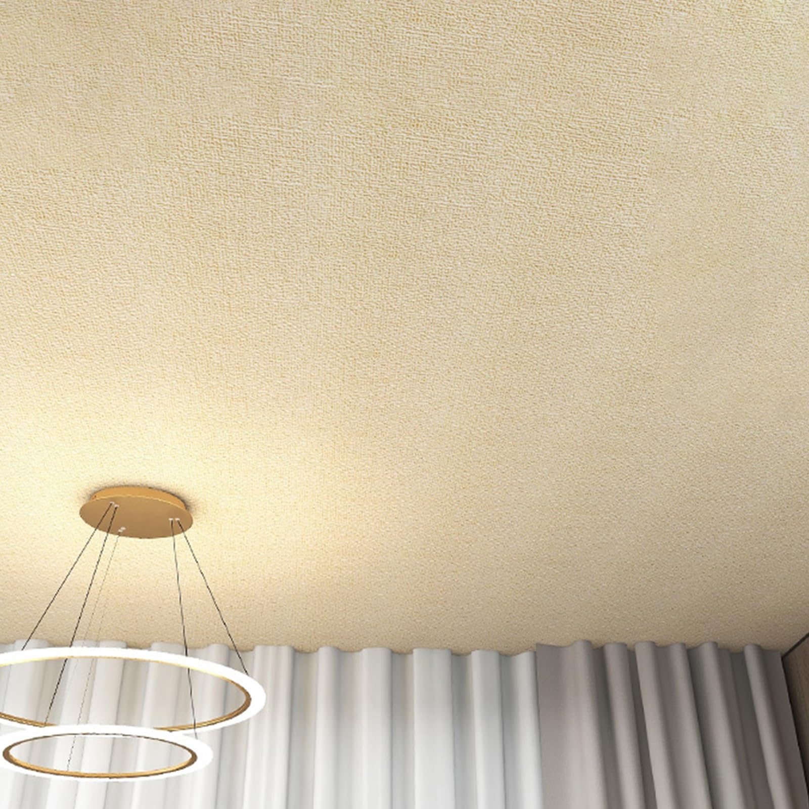 Ceiling Tiles Tapeta Z Płytek Samoprzylepna W Rolce, 3 Mm Grubości Samoprzylepny Panel Ścienny Z PVC, Dekoracyjne Płytki Sufitowe, Wodoodporna Okładzina(Beige,W 50cm x L 40m)