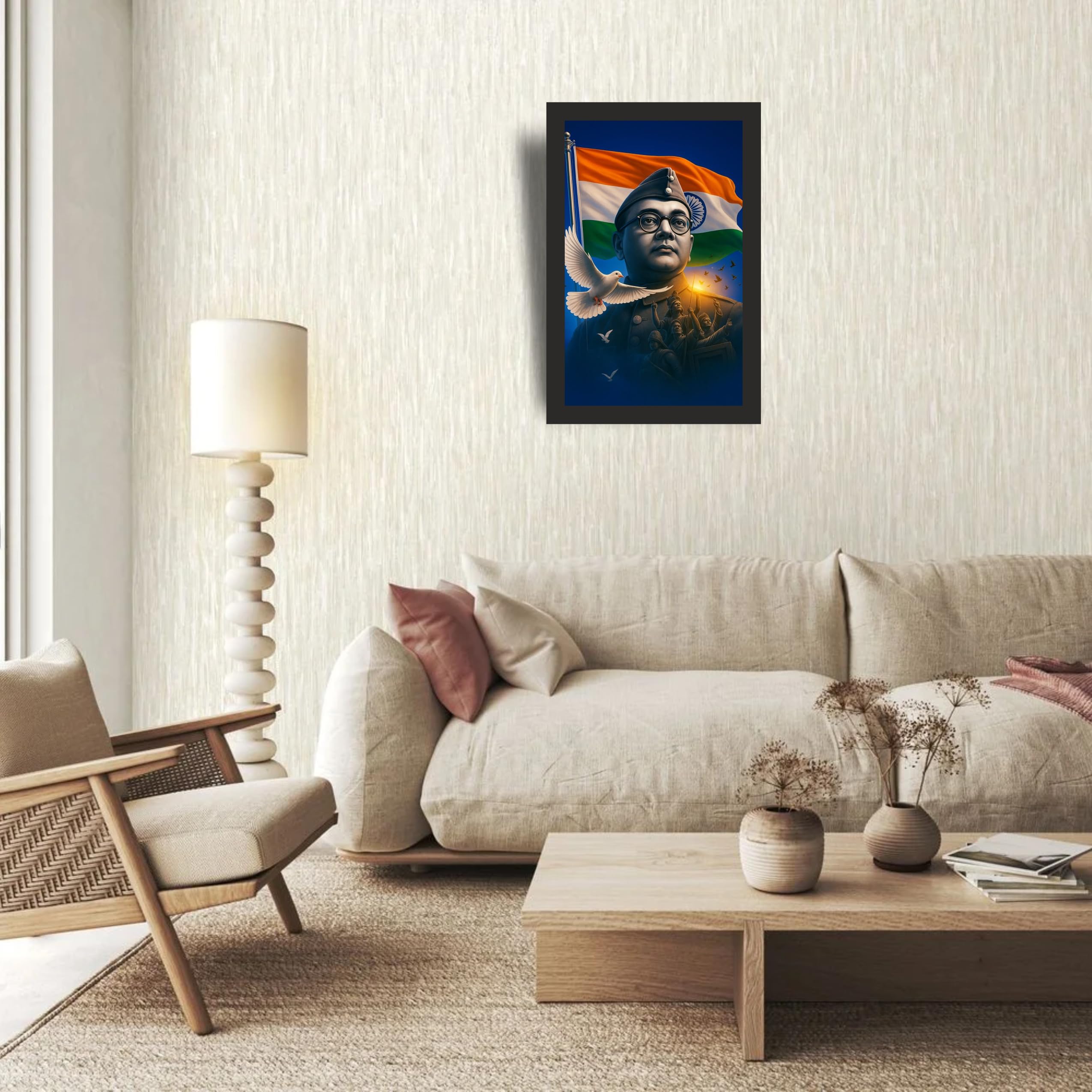 Indian Flag Patriotic Leader Wall Art
