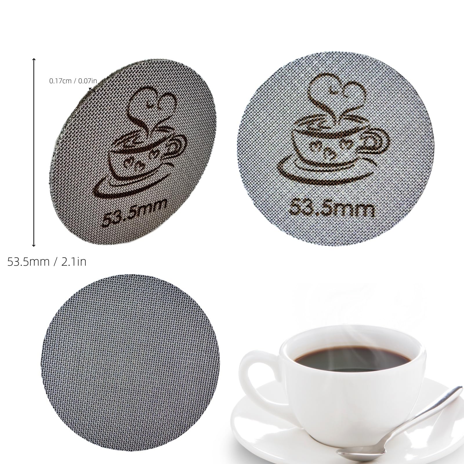 Amazon.com: Espresso Puck Screen for 54mm Portafilter Basket, 1.7