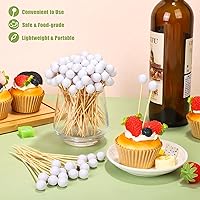 Vista 4 de Aodaer 120 palillos de cóctel de golf, palillos de dientes con temática de golf de 4.72 pulgadas para aperitivos, sándwich de frutas desechables