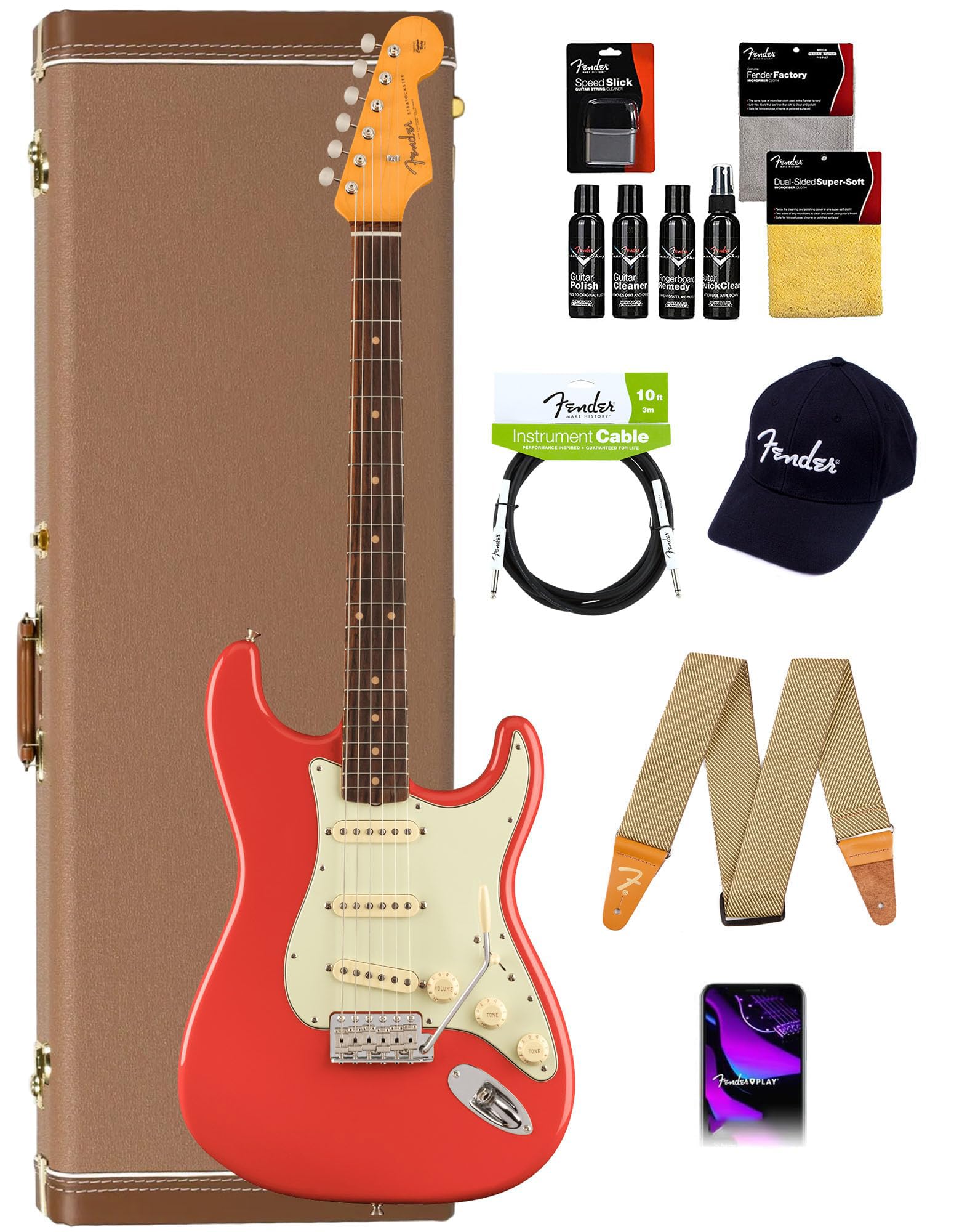 Amazon.com: Fender American Vintage II 1961 Stratocaster - Fiesta