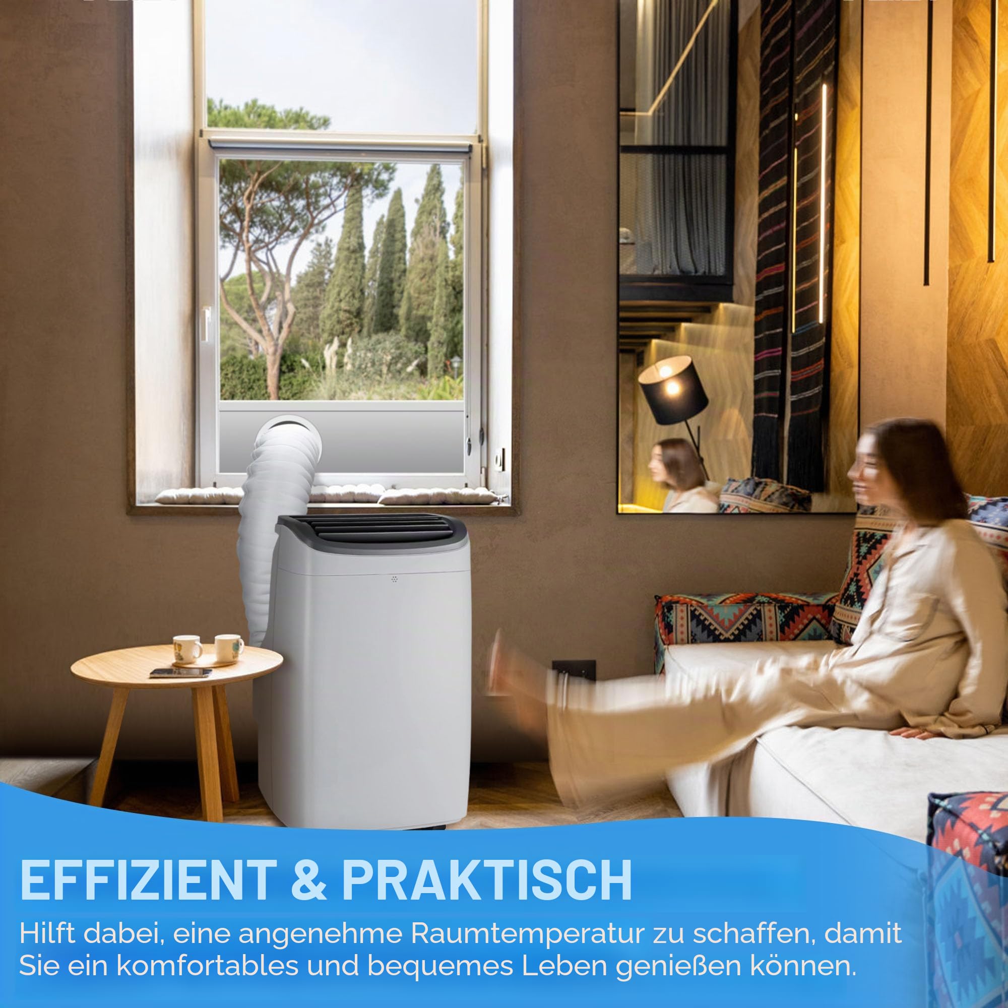 Tragbare Klimaanlagen-Schlauchabdeckung, tragbarer AC-Schlauchk, Isolierhülse, AC-Schlauch, isolierte Abdeckung für 12,7 cm und 15 cm Durchmesser AC-Abluftschläuche zur Wärmereduktion