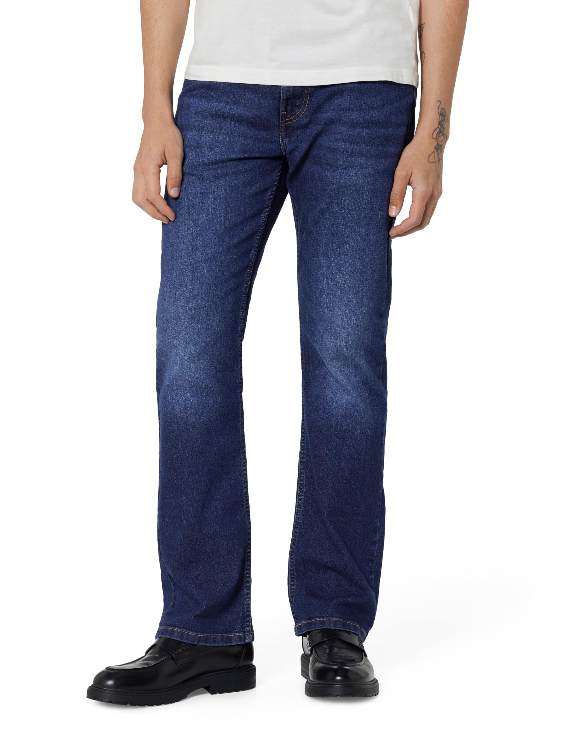 Men's Mid Indigo Bootcut Fit Mid Rise Jeans