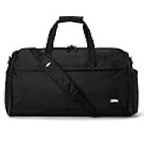 Convertible 2-in-1 Premium Garment Duffel Weekender Bag 45L | Wrinkle-Free Travel, Hanging Suit Compartment, Shoe Pockets, Trolley Sleeve. Balistic Nylon Carry-On, Jet