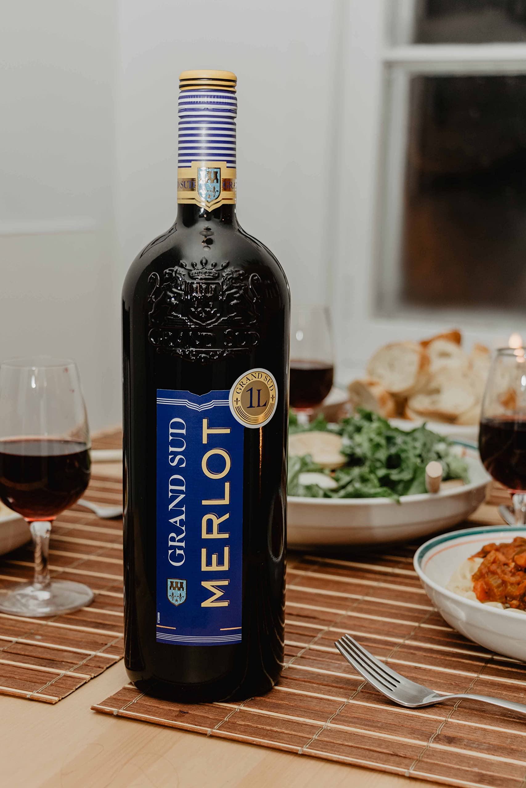 Grand Sud - Merlot - Vin rouge sec de cépage, Pays d'Oc (6 x 1 L)