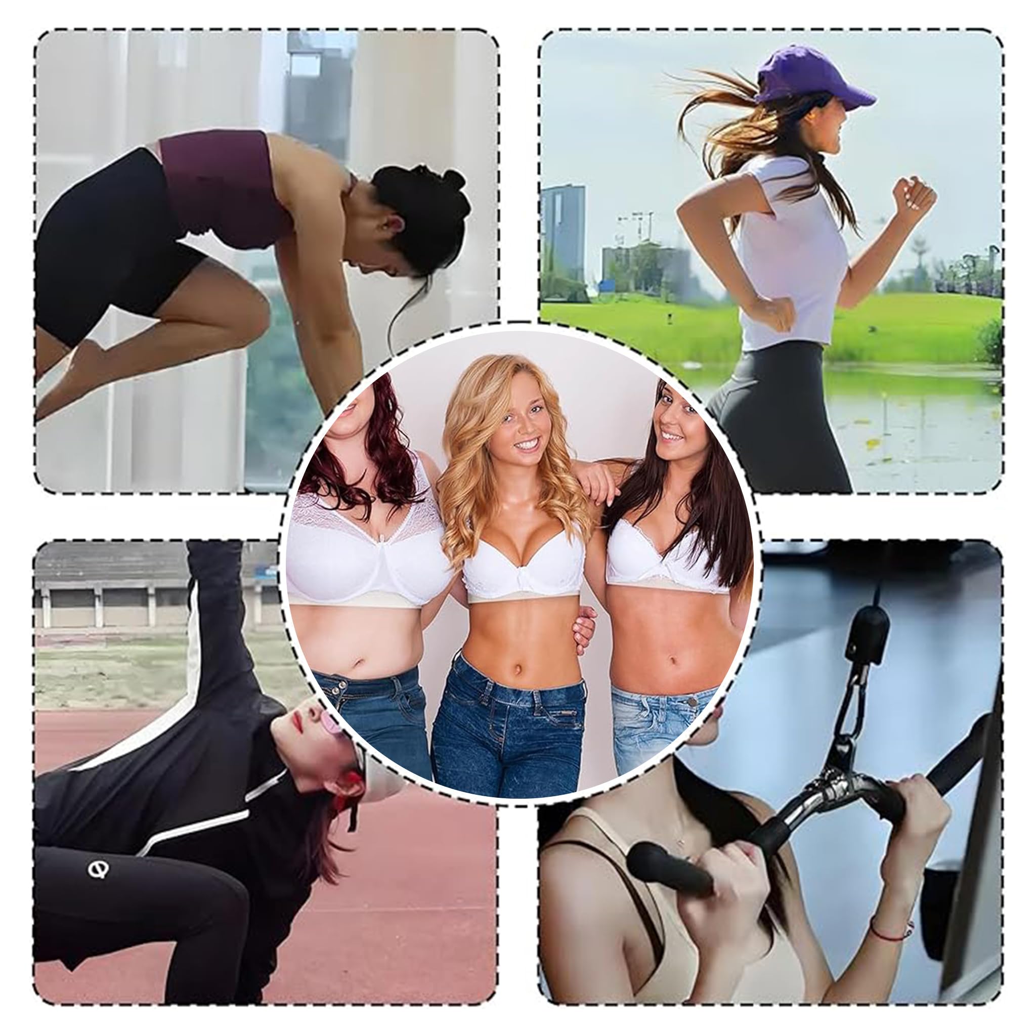 Inserti 10 Pezzi per Il Reggiseno per sudare, Cuscinetti protettivi Contro Il Seno in Cotone riutilizzabili, Traspiranti per Sport e Allattamento, Extra Morbidi