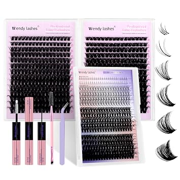 WENDY LASHES Fluffy Lash Clusters Lashes Extension Eyelash Extension Kit