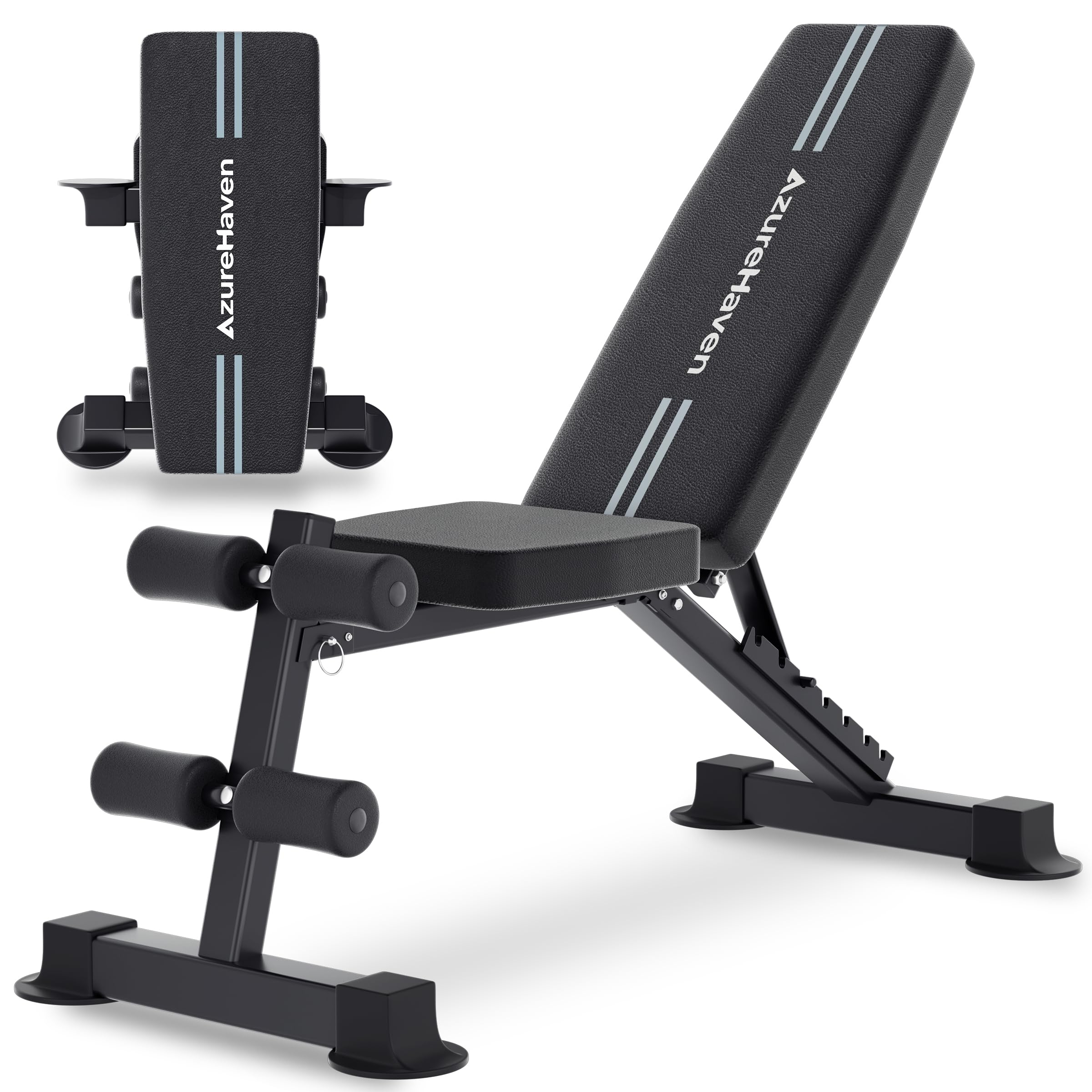 Hantelbank Klappbar Verstellbar, Multifunktions Trainingsbank Schrägbank für Ganzkörper-workout, 7 in 1 Fitnessbank für zu Hause oder im Fitnessstudio,360kg Gewichtskapazität