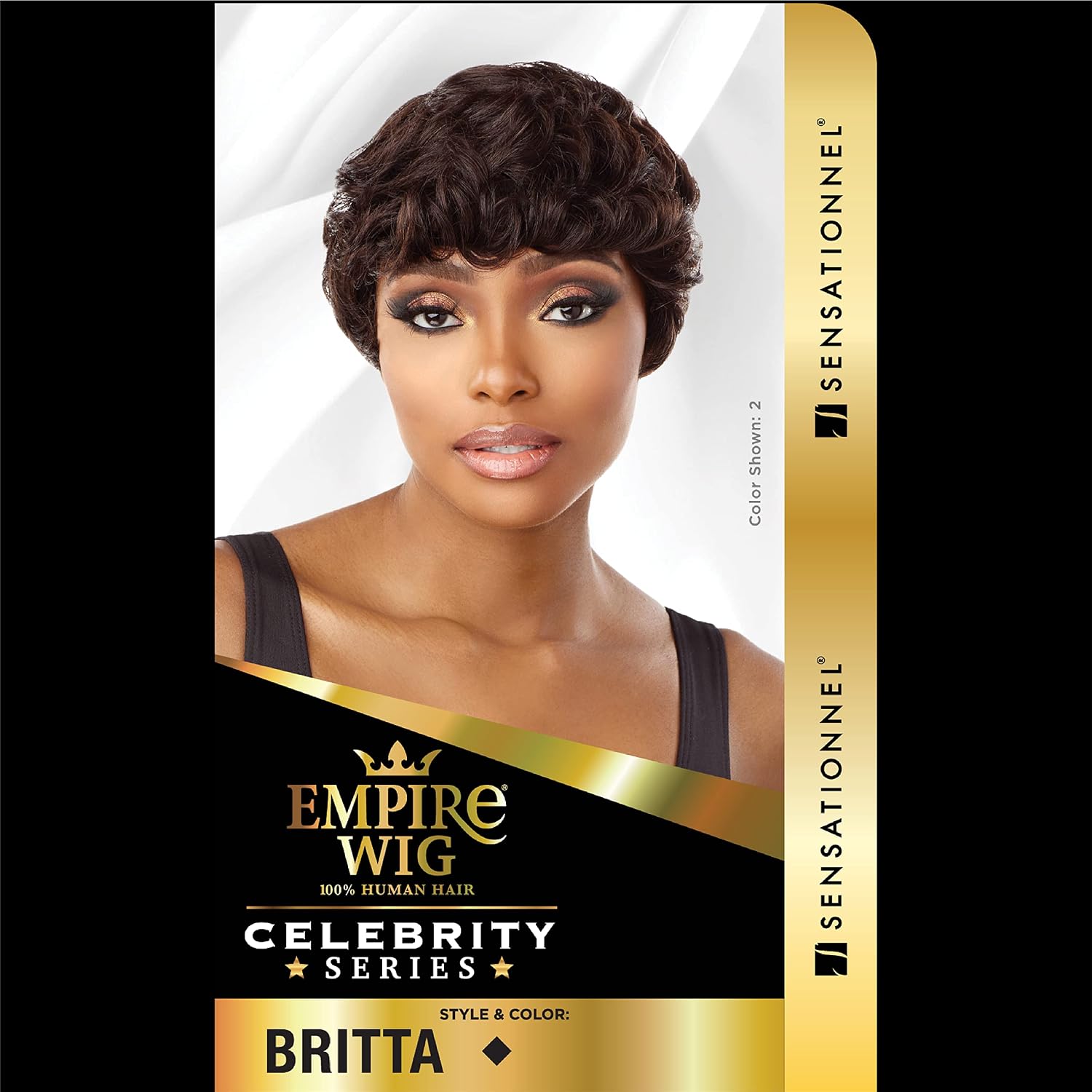 Sensationnel Empire Human Hair Wig - Britta Celebrity Inspired Collections Pre-Styled Salon Cut Hair (613 BLONDE)