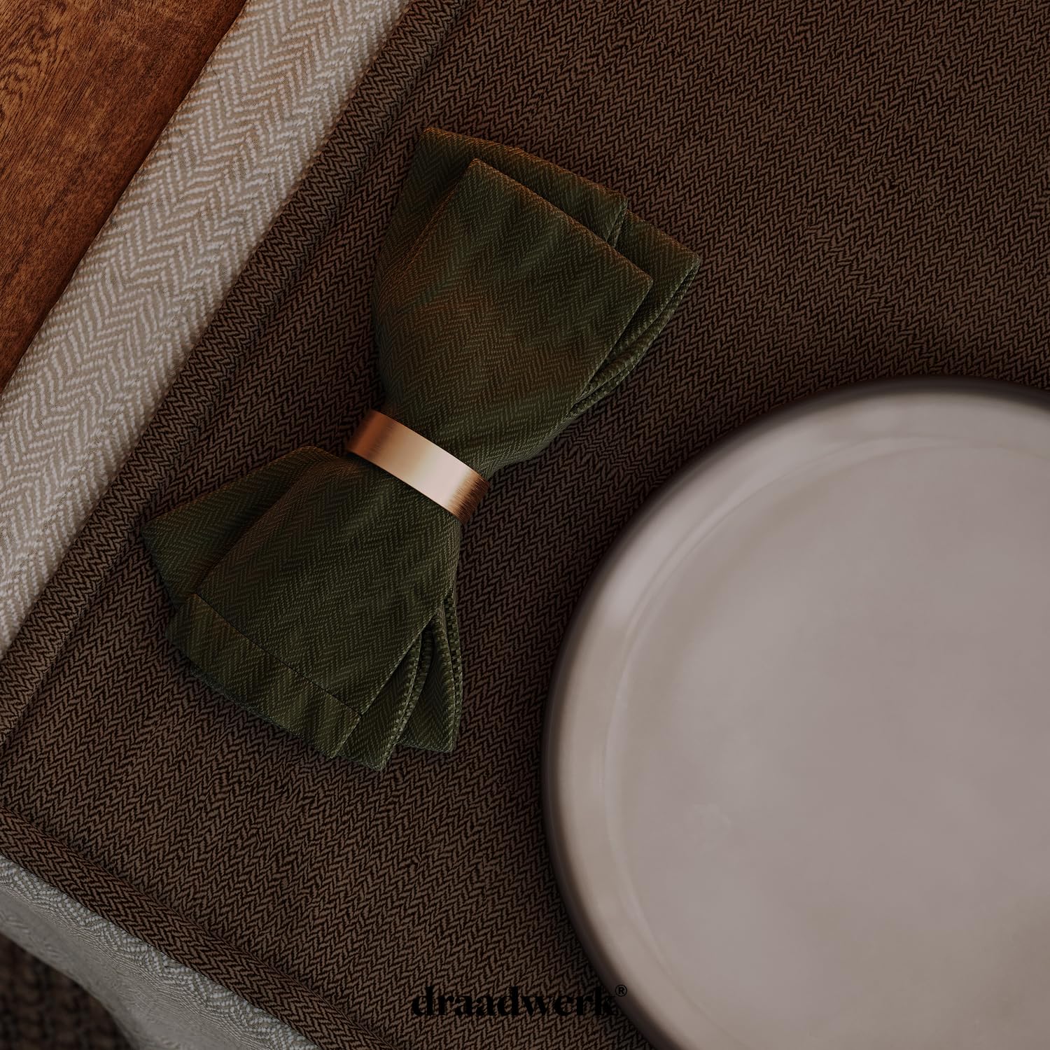 draadwerk® Napkin Rings Set of 4, Gold, 4 cm - Image 4