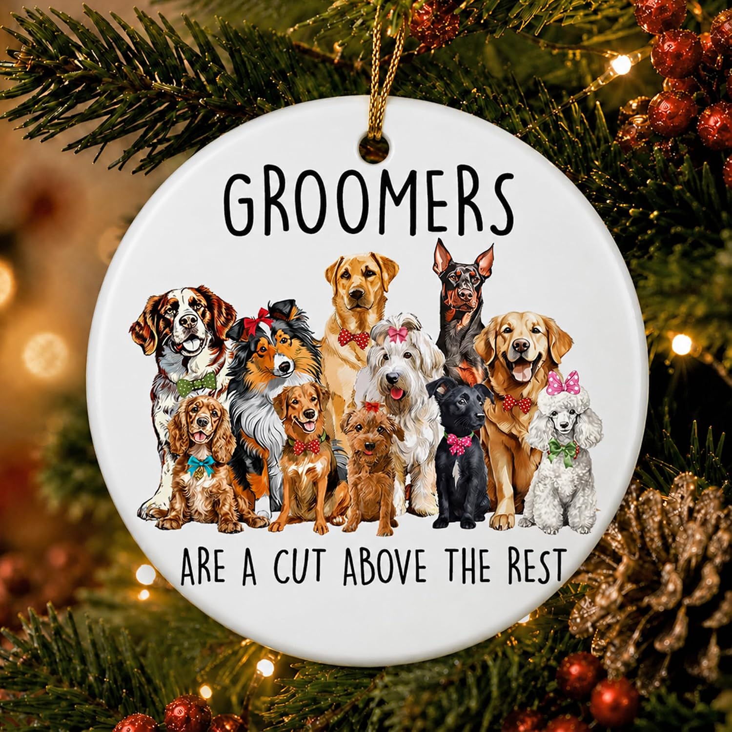 Dog Groomer Christmas Ornament 2026 Thank You Salon Gift image 2