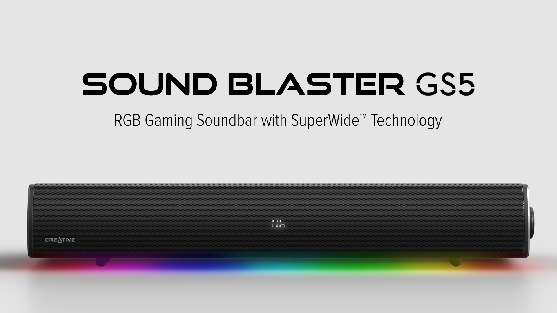 CREATIVE Sound Blaster GS5 RGB Gaming Soundbar with SuperWide