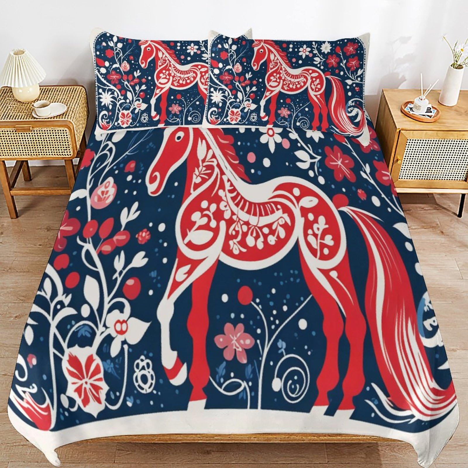 Parure de lit en microfibre douce et respirante 220 x 260 cm pour ado
