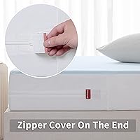 Vista 4 de JET'S HOME Funda de colchón individual con cremallera, protector de colchón impermeable de 6 caras con cremallera, lavable a máquina, se adapta a
