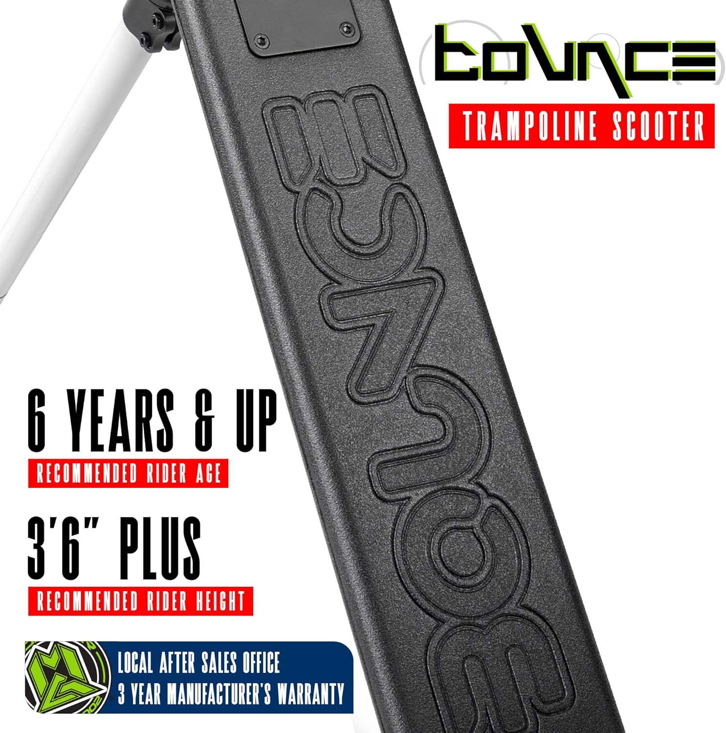 Bounce Trampoline Pro Scooter for Tricks – Real Headtube, Pro T-Bar, Foam Deck – Indoor & Outdoor Stunt Practice – Madd Gear