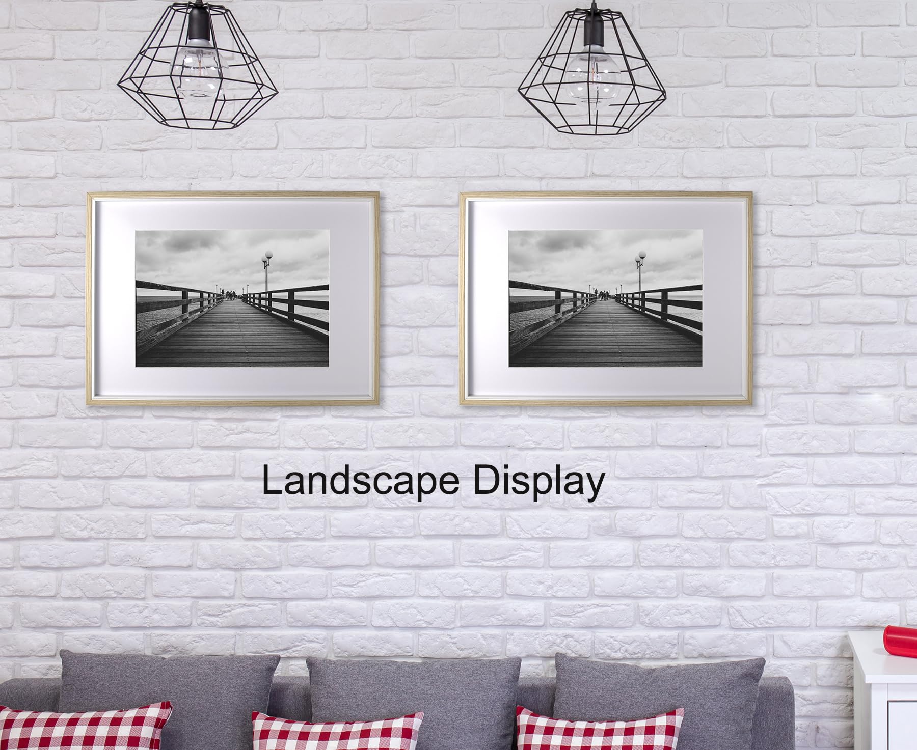 YiPinYin A2 (42 x 59,4 cm) zweifarbige Bilderrahmen mit Passepartout für A3 (29,7 x 42 cm), 3 Stück, A2-Holzoptik, Posterrahmen mit Passepartout, A3-Fotorahmen