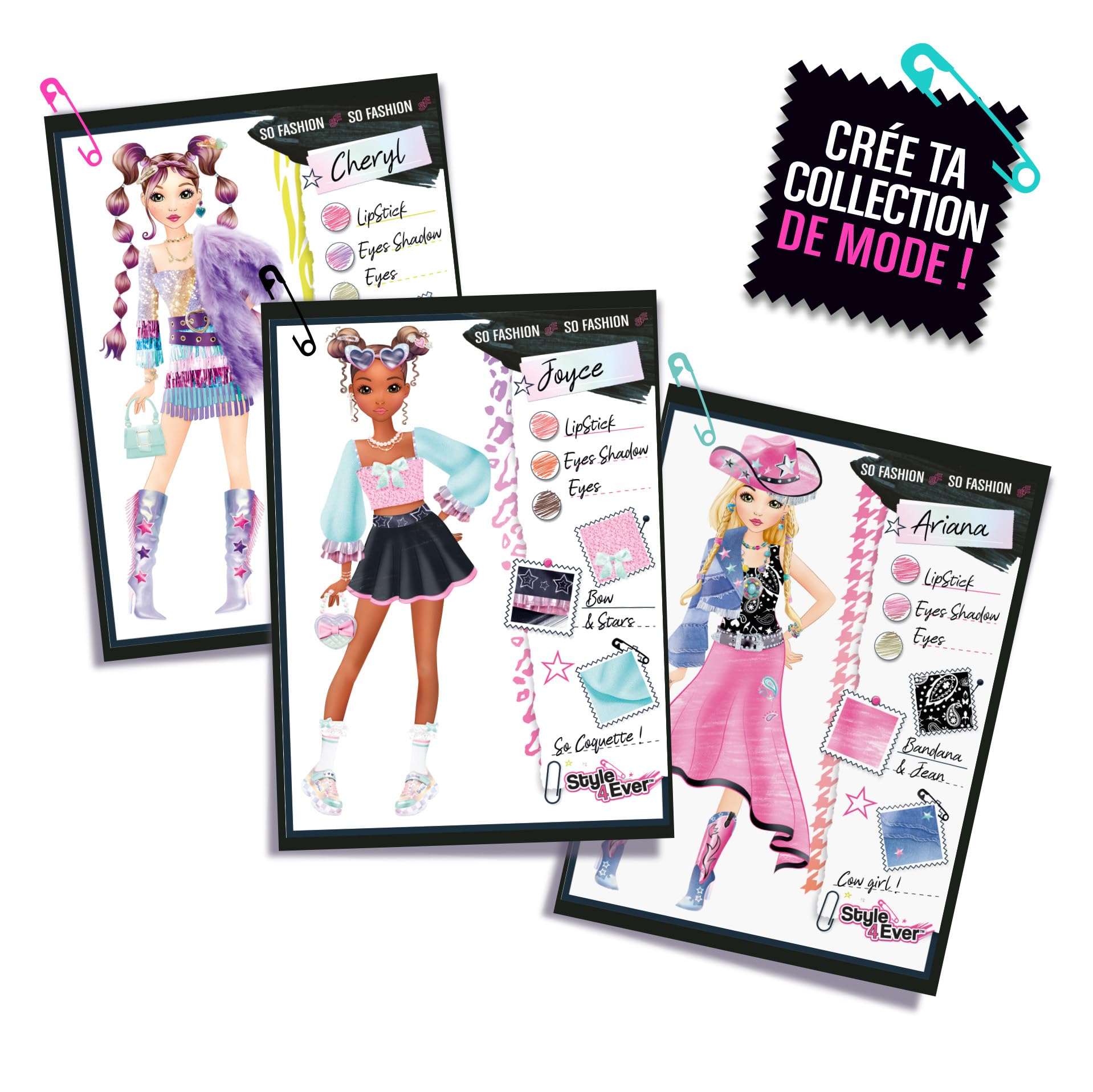 Canal Toys - Style 4Ever - Fashion Designer Studio con Luz y Telas | Con Luz LED, Plantillas Electroestáticas, Telas Reales, Lápices de Colores, Rotulador, Gemas, Cintas Adhesivas y más