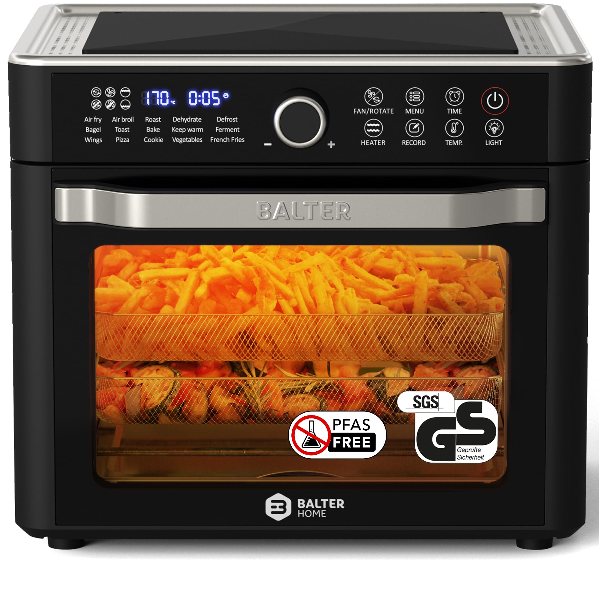 Klarstein Hete Lucht Oven met Stoomfunctie - Compact - Airfryers