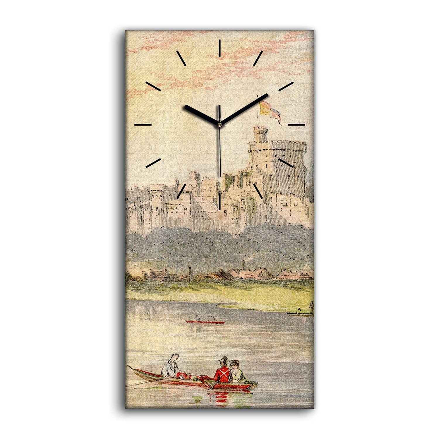 Horloge sur toile salon et chambre motif paysage nature apaisant
