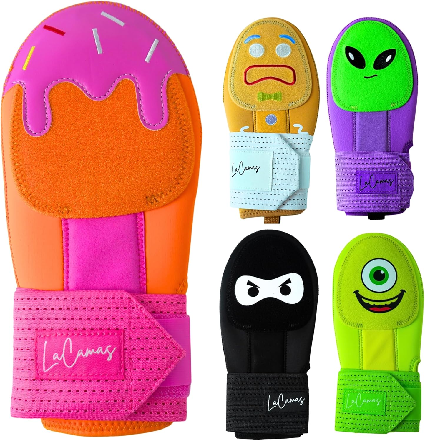 Baseball Sliding Mitt – Youth & Adult Sizes – Drippy Designs (Gingerbread, Ninja, Ice Cream, Alien, USA, Cyclops) – Left & Right Hands – Hand & Wrist Protection