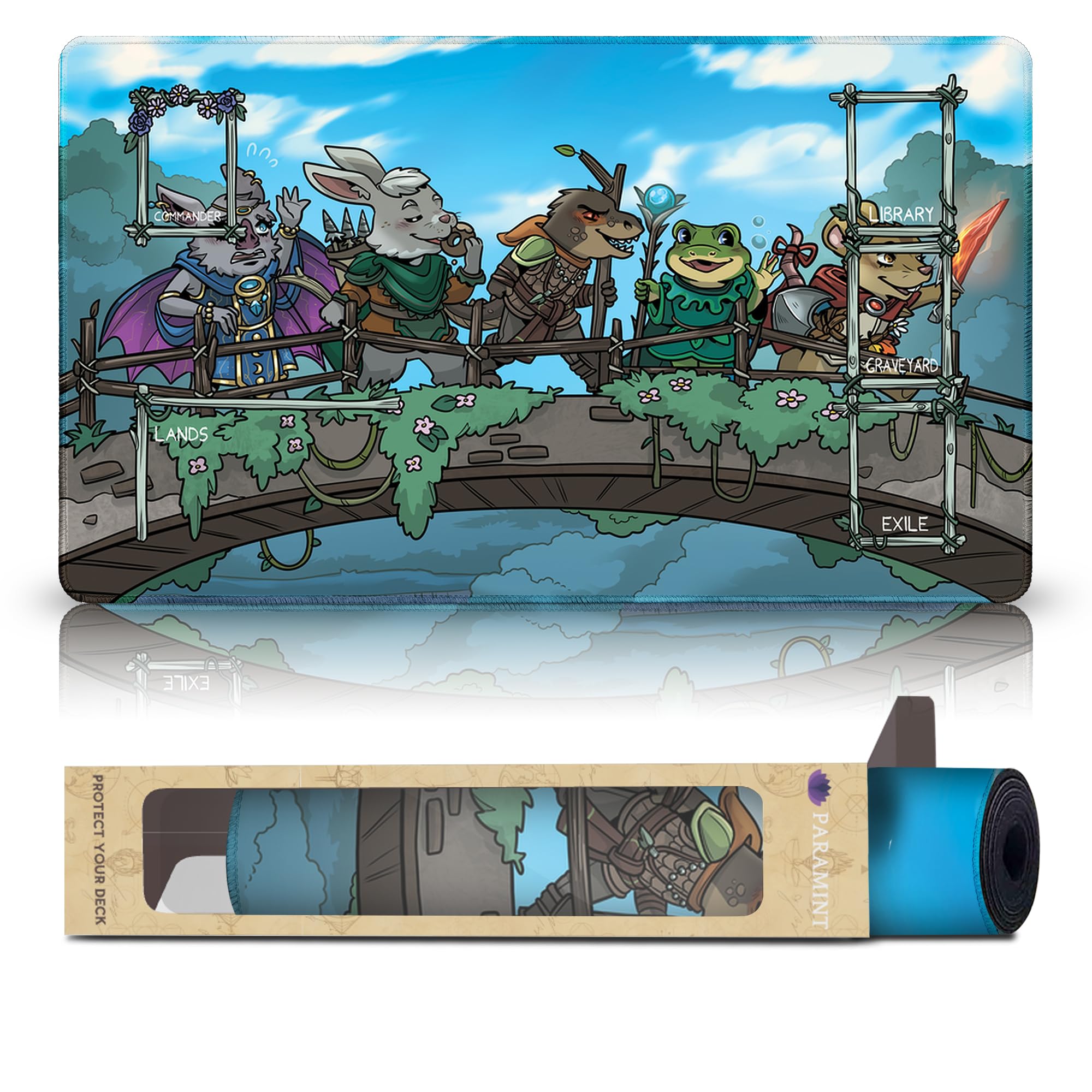 Wizcraft Gaming Paramint Bloomburrow (Stitched) - MTG Playmat by Martina Montrassi - Compatible with Magic The Gathering Playmat - Play MTG, YuGiOh, TCG - Original Play Mat Art Designs & Accessories