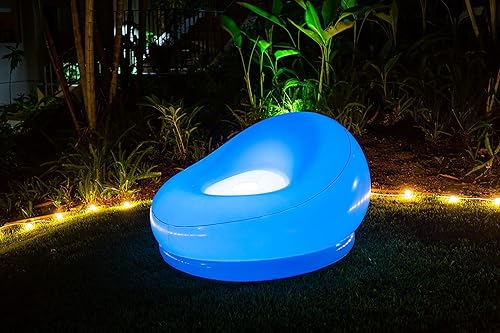 Miniatura 6 de Air Candy Silla LED inflable iluminada: elige entre más de 120 opciones y es perfecta para interiores y exteriores, 100% impermeable. (Sillón LED