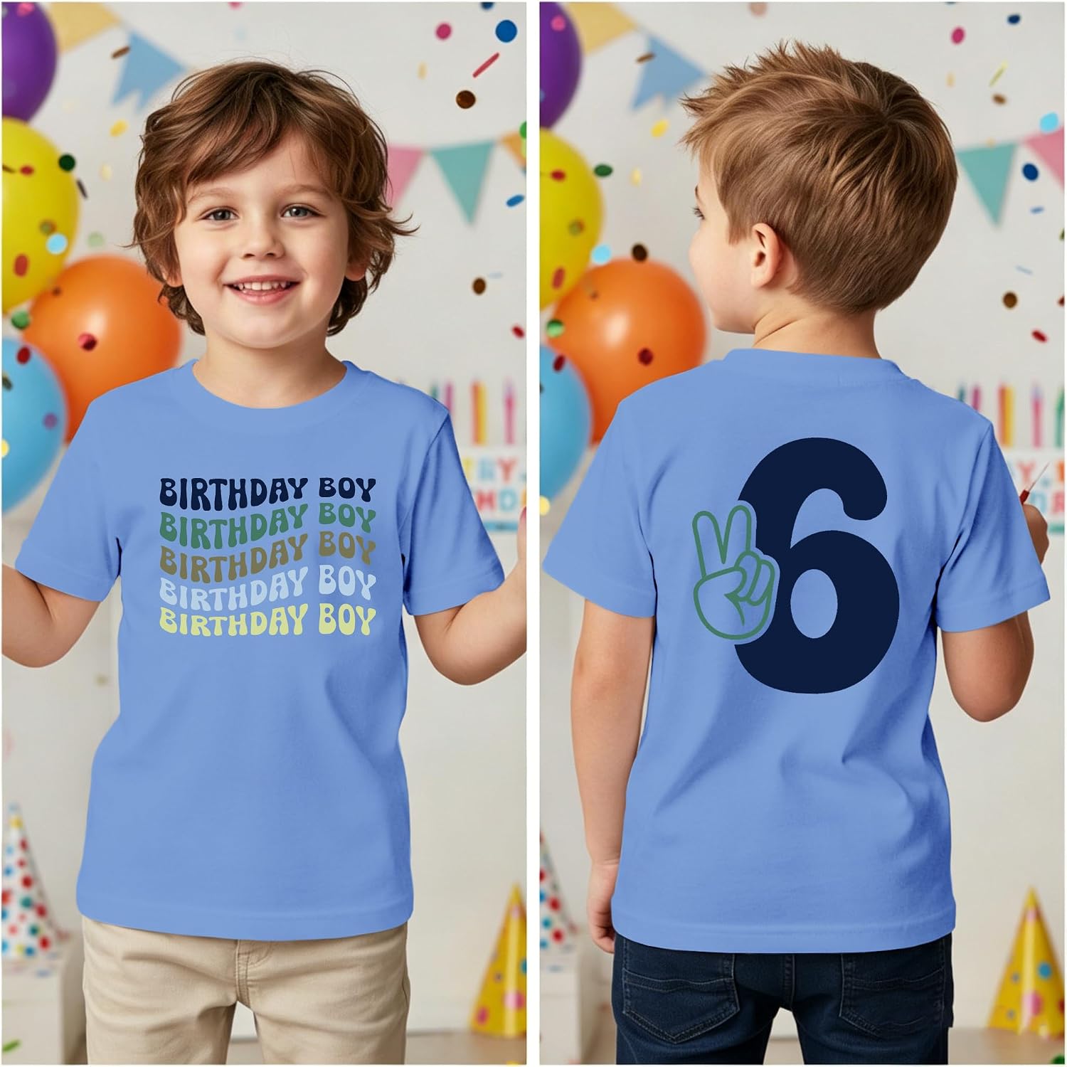 Birthday Boy Shirt 2nd 3rd 4th 5th 6th 7th 8th Boys Birthday T-Shirt Toddler 2-8 Years Party Tee Tops