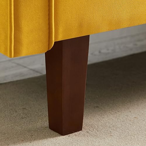 Miniatura 7 de VITOVMA Sofá cama simple y moderno sofá funcional con respaldo ajustable sofá clásico de tres asientos marco de madera adecuado para sala de estar