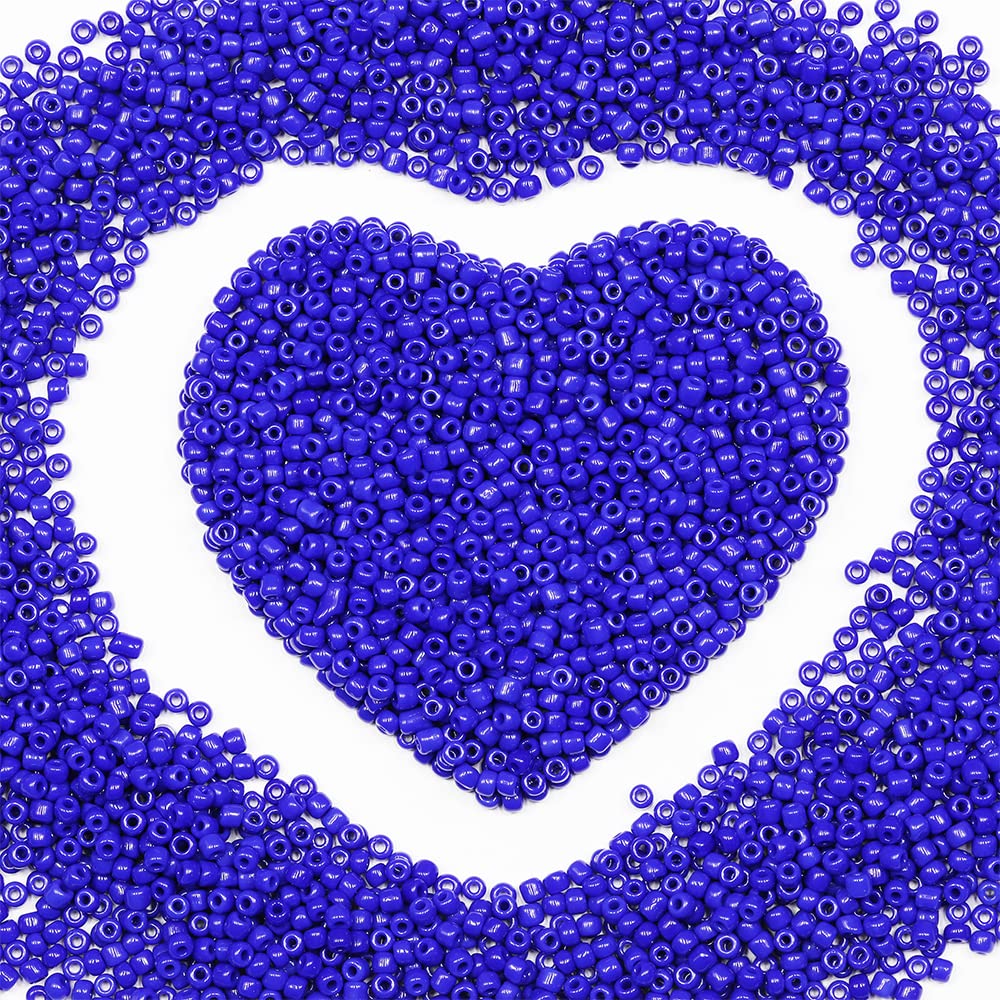 Perline Da 2 Mm Blu Reale Per La Creazione Di Gioielli, 110 Grammi Circa 9800 Pezzi, Perline In Vetro 12/0 Per Realizzare Orecchini, Bracciali, Ciondoli, Gioielli In Vita, Perline Fatte A Mano Fai Da-image