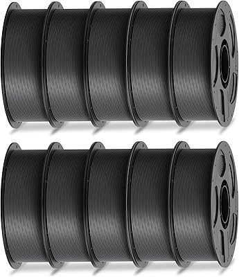 16 – ANYCUBIC PLA Filament 1.75mm Bundle, 3D Printer Filament 1.75mm Dimensional Accuracy +/- 0.02mm, 1KG Reusable Spool (2.2 lbs), 10KG Gray