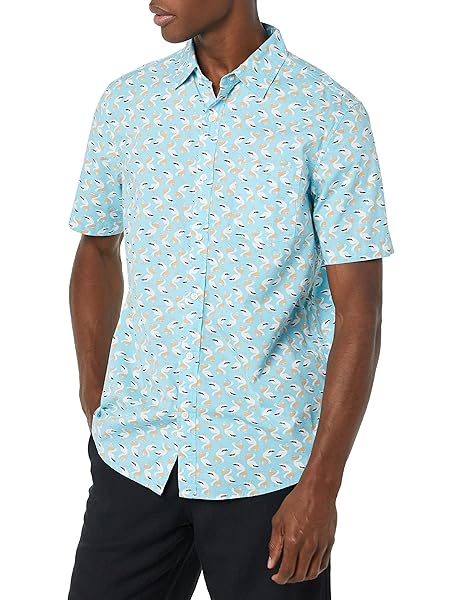 Amazon Essentials Short Sleeve Shirt for Men, Available in Big & Tall