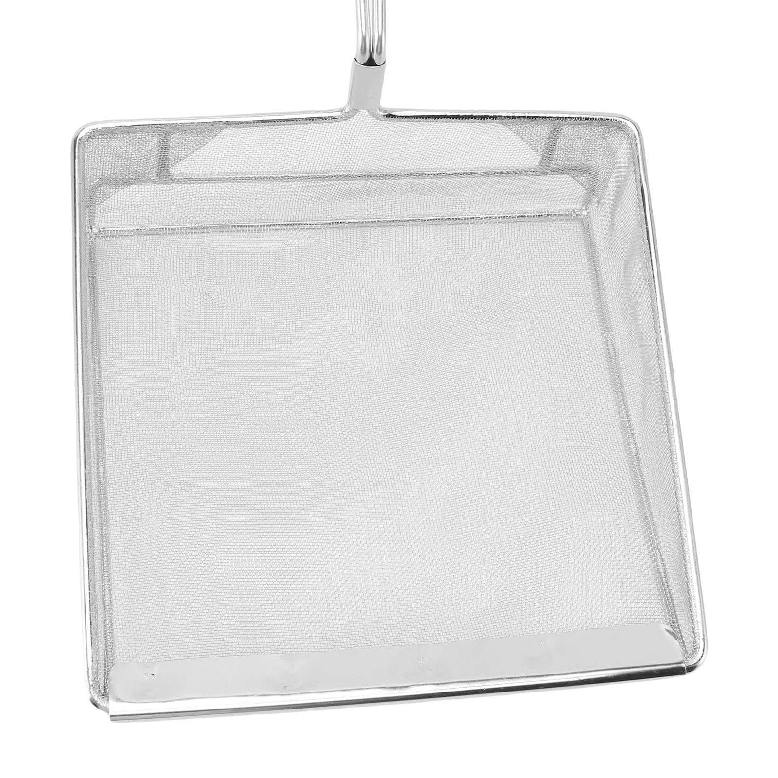 Asixxsix Skimmer per Olio Quadrato Grande in Acciaio Inossidabile a Maglia Fine, Cucchiaio per Colino per Alimenti con Manico Lungo 26,4x7,9 Pollici con Design a Maglia Fine