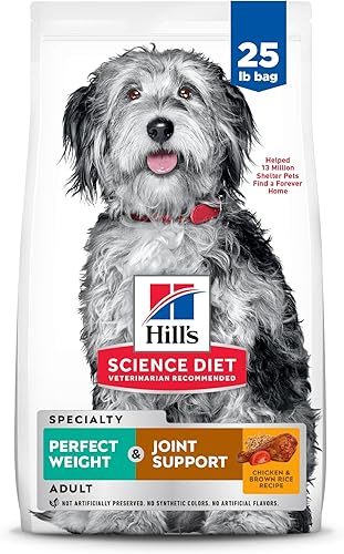 Miniatura 10 de Hill's Science Diet Perfect Weight & Joint Support, Adulto 1-6, control de peso y apoyo articular, comida seca para perros, pollo y arroz integral,