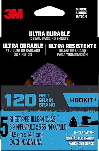 Miniatura 8 de 3M Hojas de lijado de detalles ultra duraderas, grano 80, paquete de 5