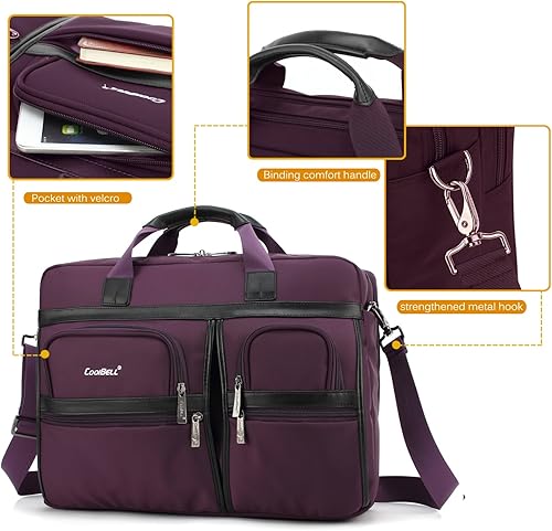 Miniatura 3 de Maletín para laptop, bolsa protectora de 17.3 pulgadas, bolsa de hombro de nailon multifuncional para laptop, Ultrabooktablet,