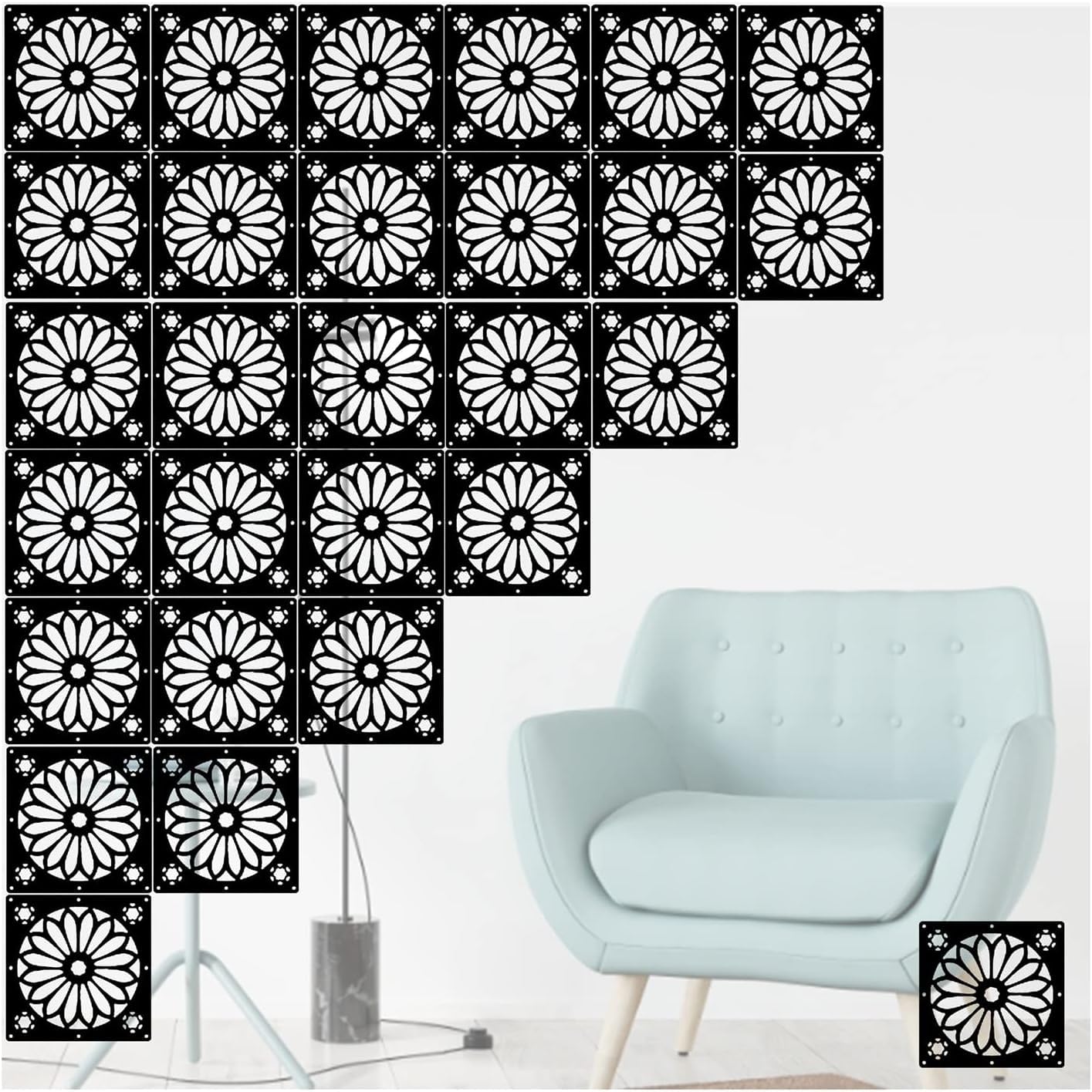 Hanging Room Divider, Sitting-Room Partitions Panel Screen, PVC Privacy Screen For Hotel Office Decoration (Color : Black, Size : 50PCS)