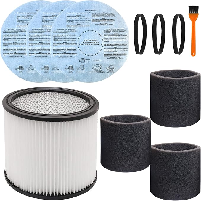 11 PCS Replacement Filter for Shop Vac Filter 90304, 90585 Foam Sleeve