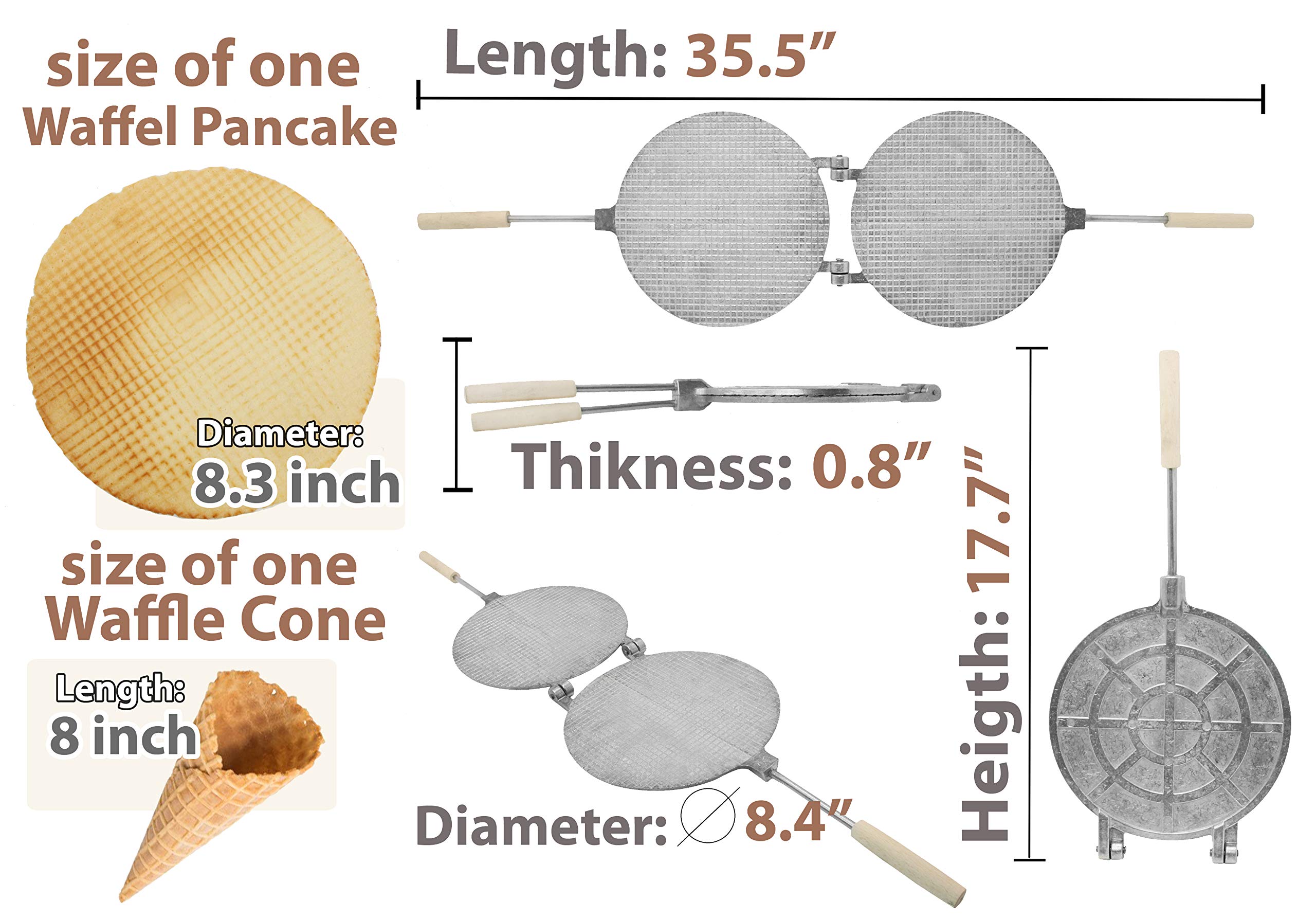 Image secondaire de Cornet de crème glacée pour gaufrier de forme ronde